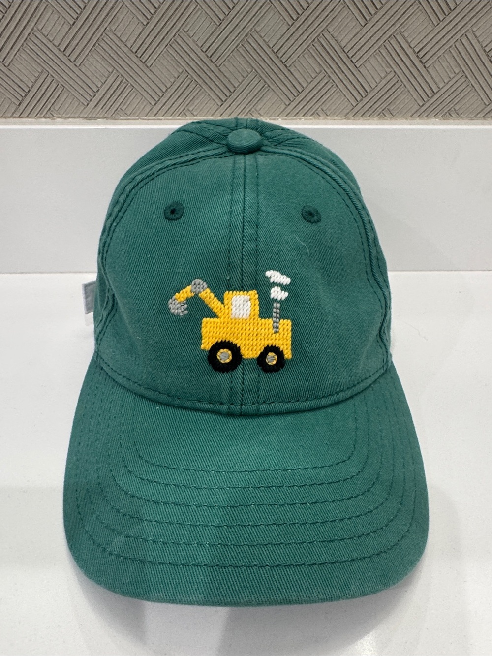 Harding Lane Hat  Kids Green Construction Truck Cap - Embroidered Toy Hat